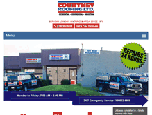 Tablet Screenshot of courtneyroofing.com